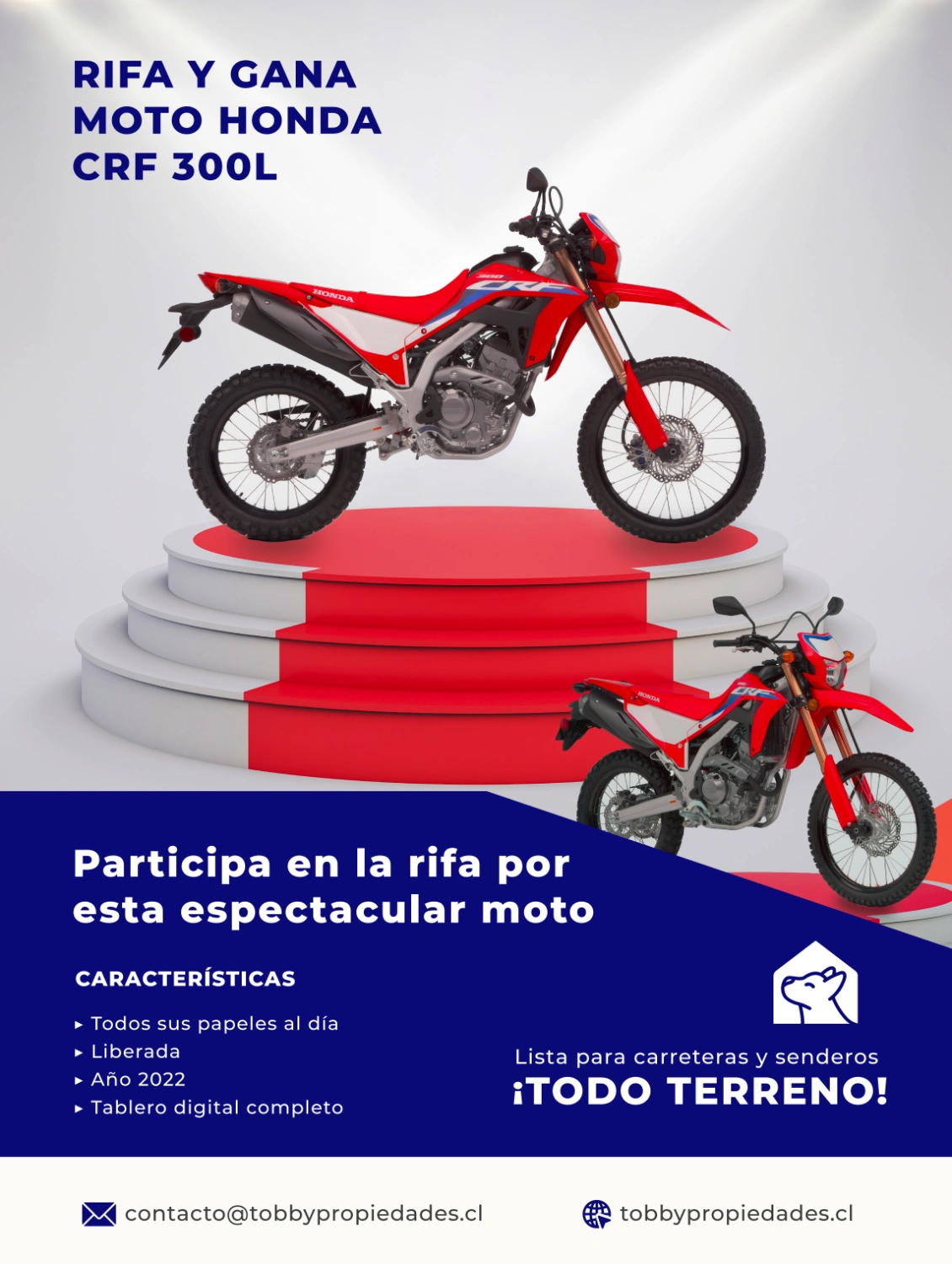 Tobby te rifa la moto